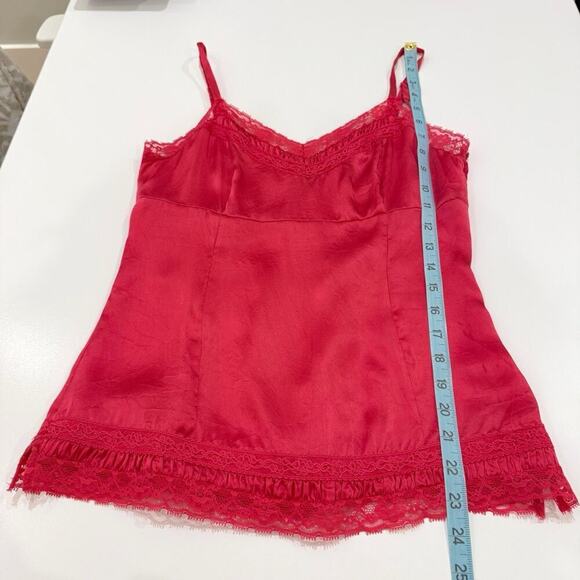 Vintage Y2K Tank Top Size XS Hot Pink 100% Silk Cami Girly Soft Girl Babydoll - Picture 13 of 16